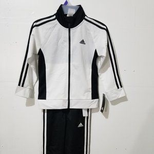 Adidas White Black (100) AG0333 W01  MA CA1 Boys 2 Piece Set